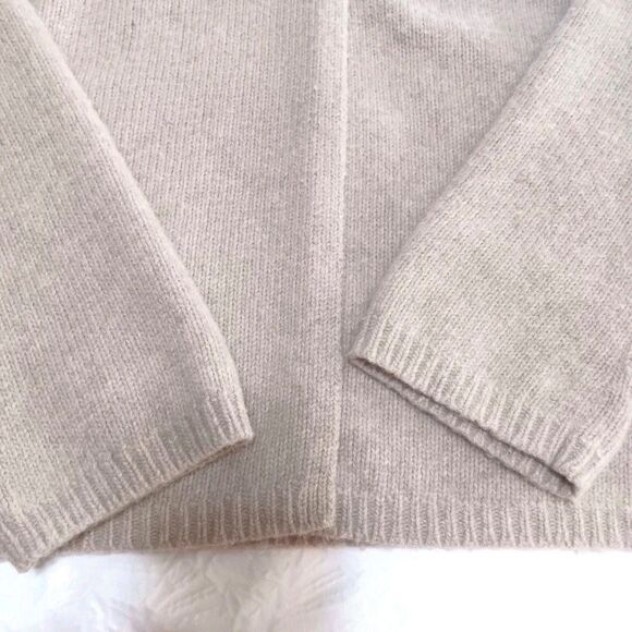 Sara Spencer XL Beige Lambswool Angora Cardigan Sweater Single Jewel Snap - Picture 6 of 11